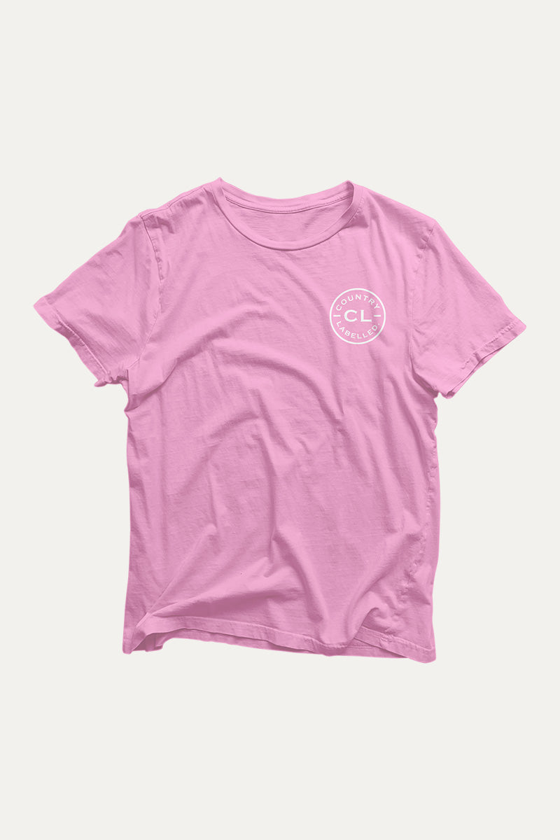 Kids Classic Signature CL T Shirt - Pink - White Logo