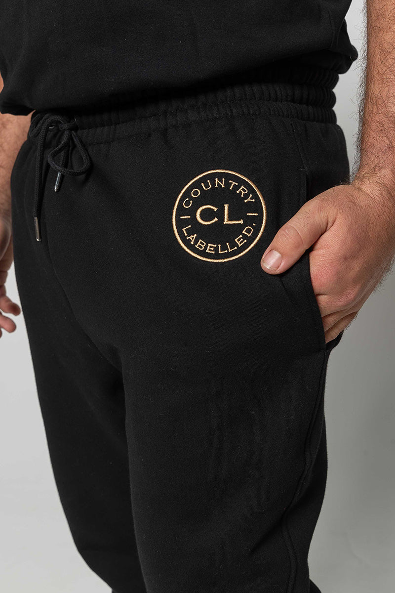 Mens - Classic Signature CL - Track Pant - Black & Tan