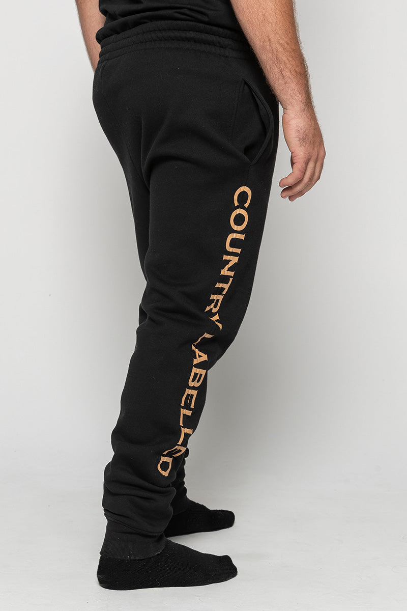 Mens - Classic Signature CL - Track Pant - Black & Tan