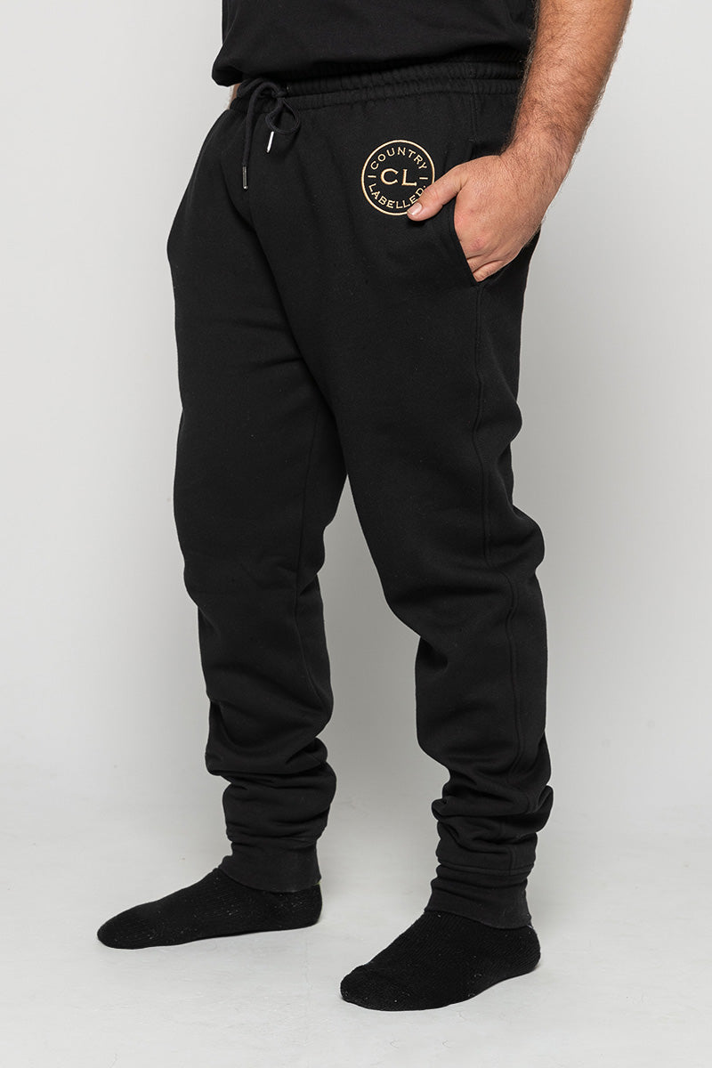 Mens - Classic Signature CL - Track Pant - Black & Tan