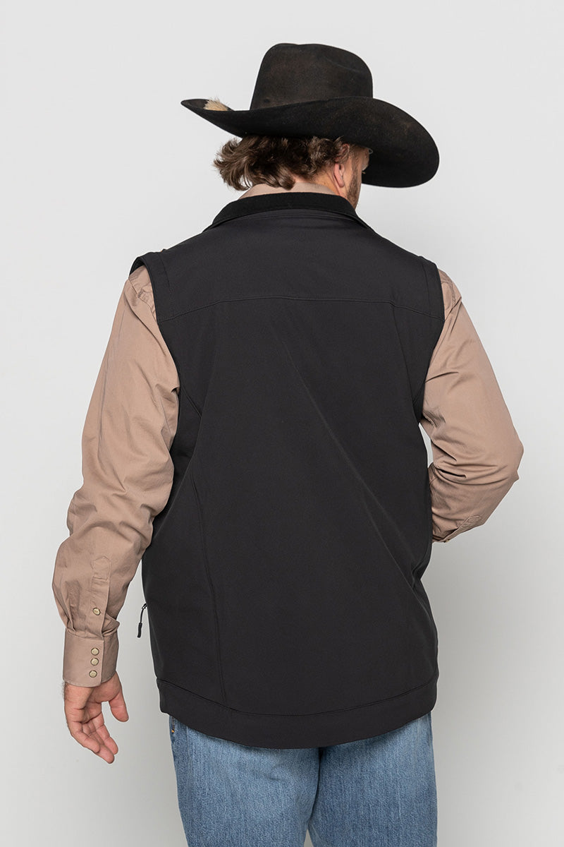 Mens - Maverick - Soft Shell Vest -  Black & Tan