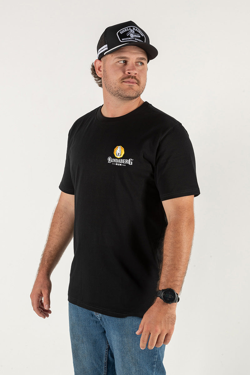 Mens CL T Shirt - Bear Country - Bundy Rum - Black