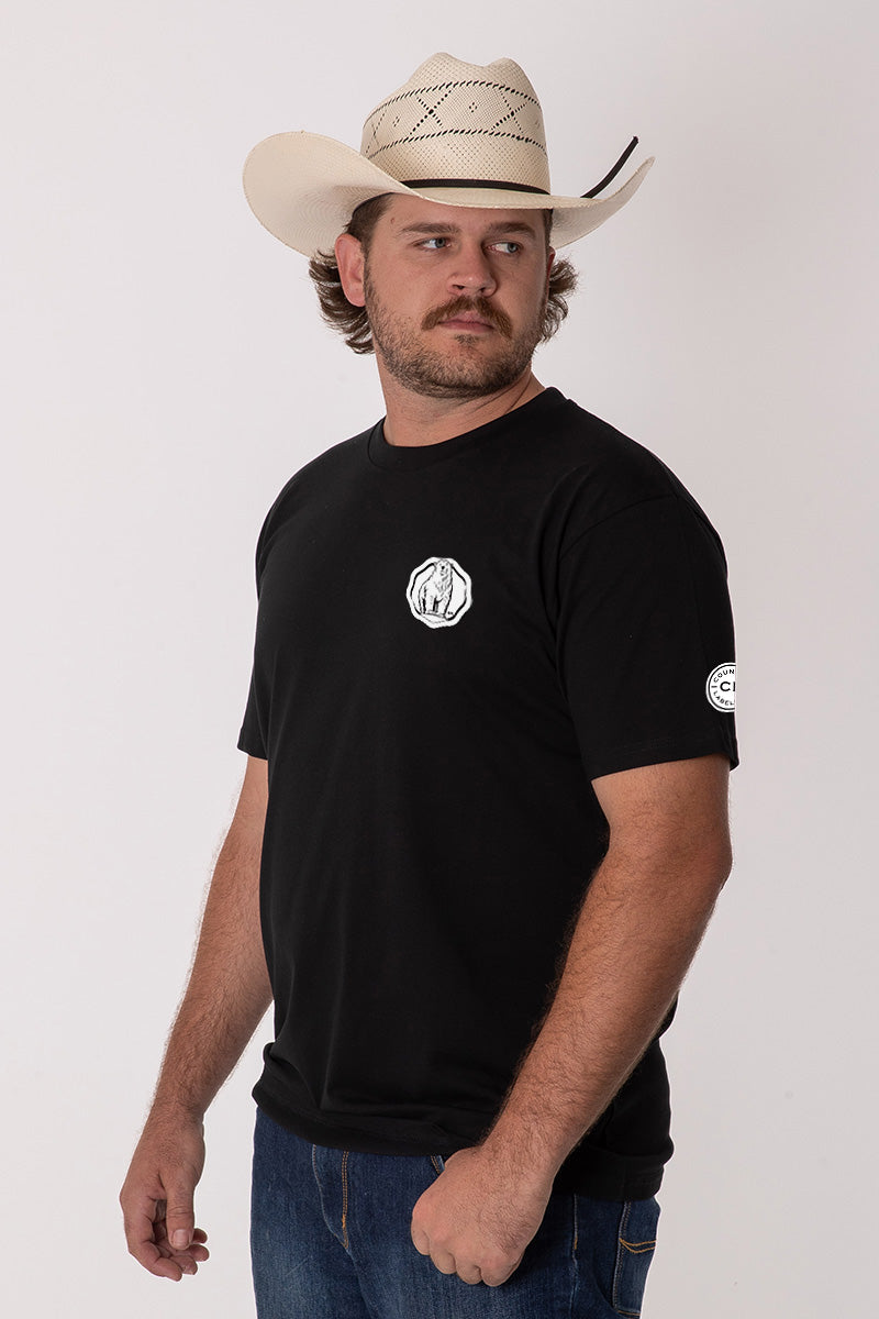 Mens Classic Signature CL T Shirt - Bundy Rum - Black