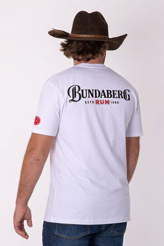 Mens Classic Signature CL T Shirt - Bundy Rum - White