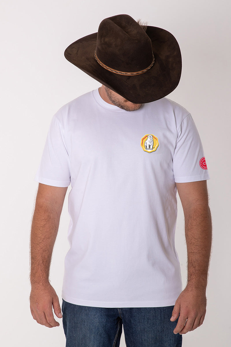 Mens Classic Signature CL T Shirt - Bundy Rum - White