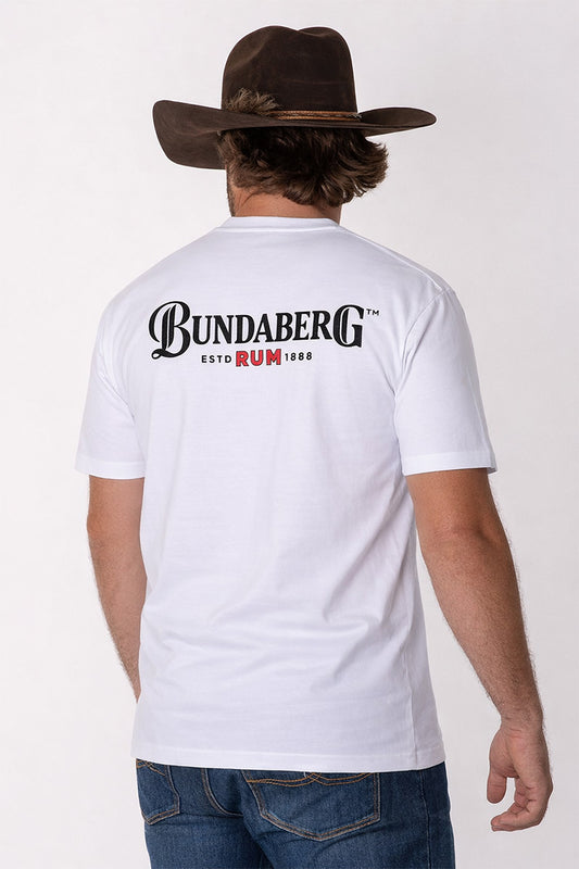 Mens Classic Signature CL T Shirt - Bundy Rum - White