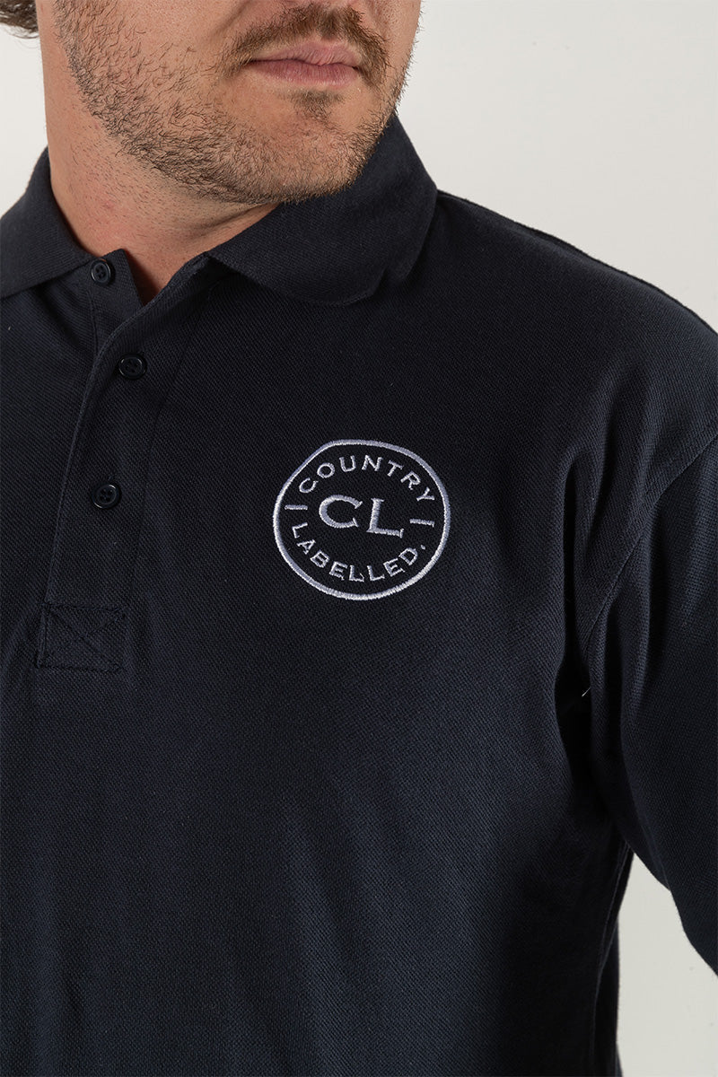 Mens Original Polo shirts - Navy - White Logo