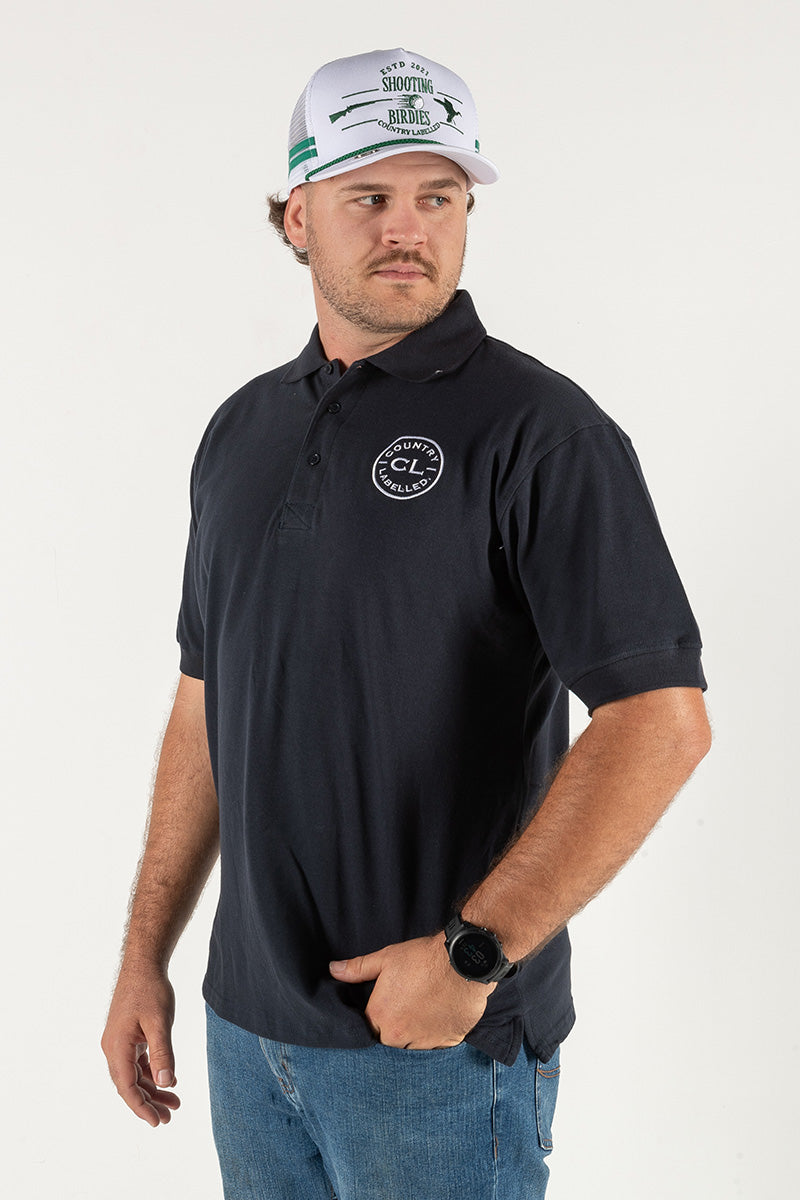 Mens Original Polo shirts - Navy - White Logo