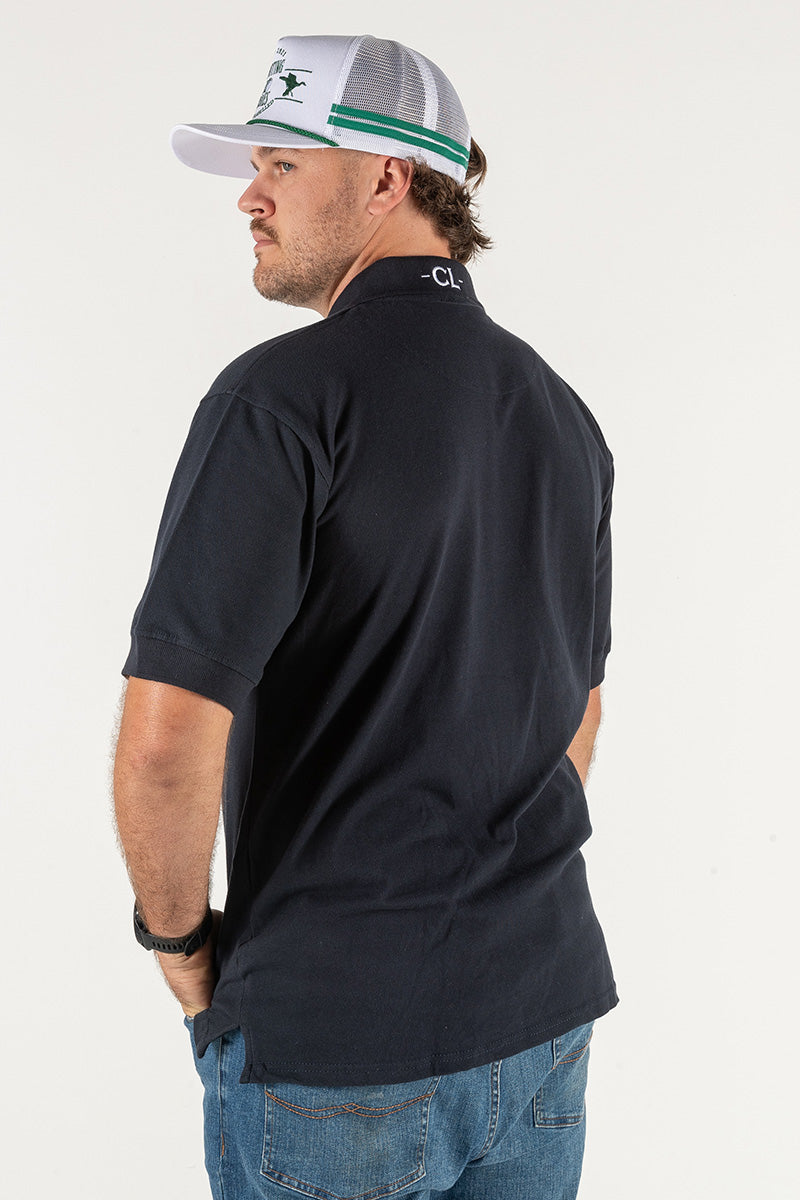 Mens Original Polo shirts - Navy - White Logo