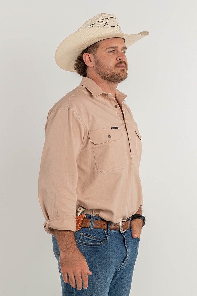 The Cattleman's Work Shirt - Beige