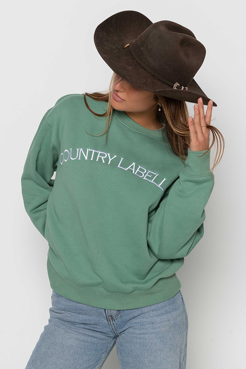 Womens - Oversized Signature - Crew Neck - Sage