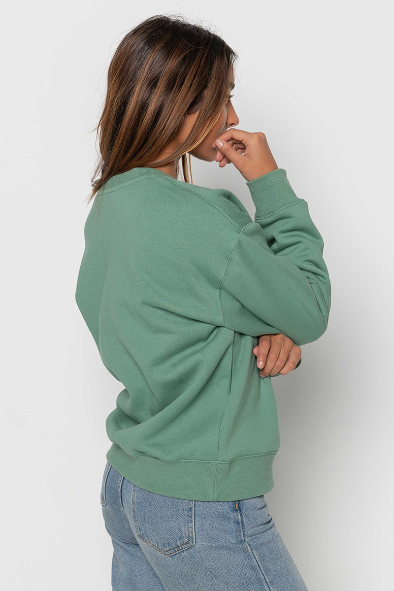 Womens - Oversized Signature - Crew Neck - Sage