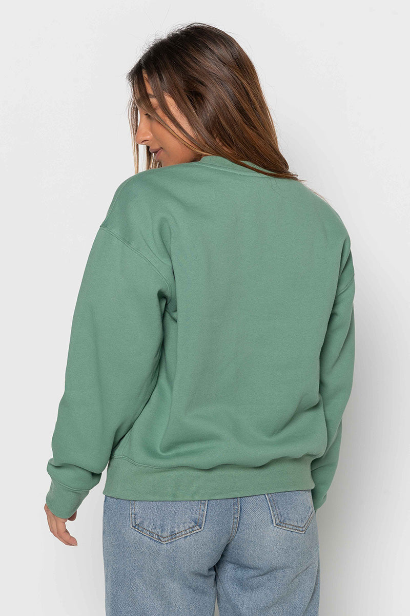 Womens - Oversized Signature - Crew Neck - Sage