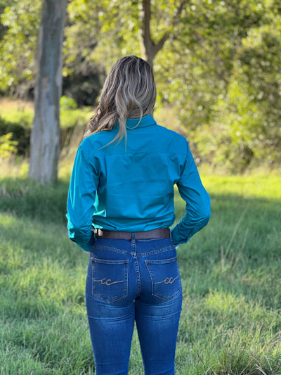 The Arena Full Button Work Shirt - Teal