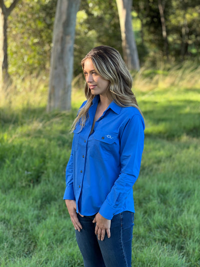 The Arena Full Button Work Shirt - Royal Blue