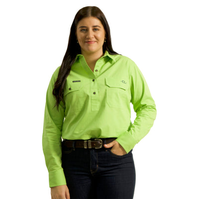 The Matilda Work Shirt - Apple Green