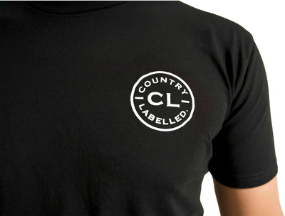 Mens Classic Signature CL T Shirt  - Black - White Logo